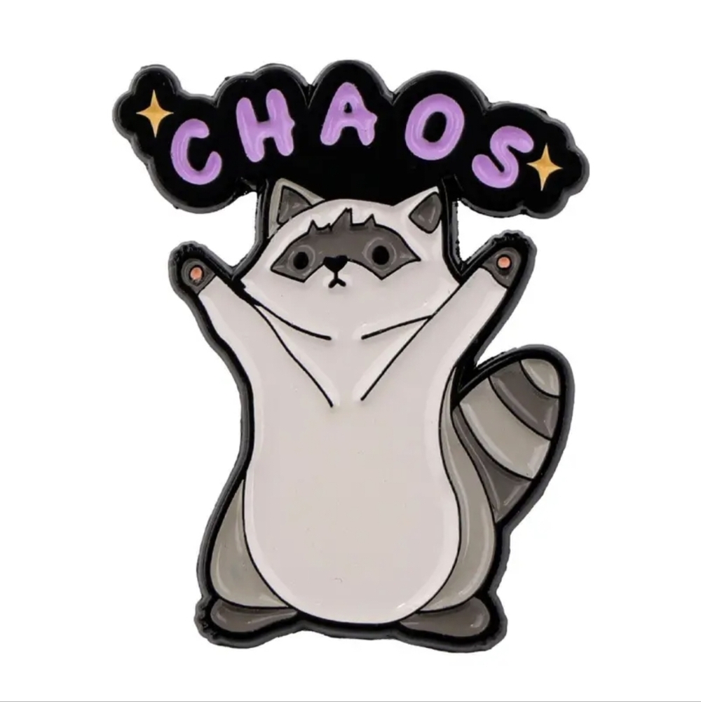 🦝 Chaos Raccoon Pin